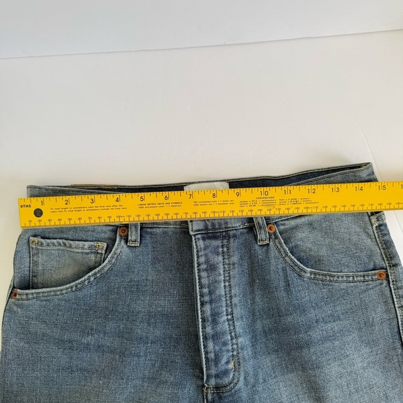 Du/er High Rise Straight Leg Performance Jeans Women's 29x27 Blue Button Fly - Picture 10 of 10